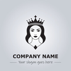 Queen logo company design illustration