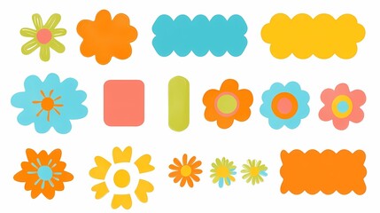 Collection of Zigzag Wavy Rectangular Frames