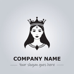 Queen logo company design illustration