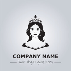 Queen logo company design illustration