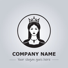Queen logo company design illustration