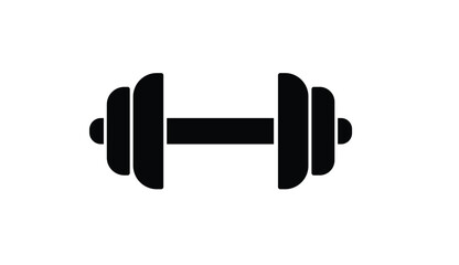 Dumbbell vector icon. Web icon gym dumbbell simple symbol
