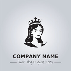 Queen logo company design illustration