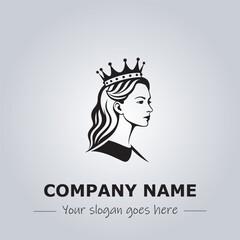 Queen logo company design illustration