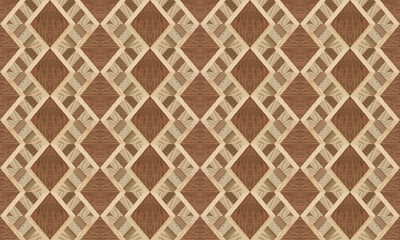 Wooden marquetry can be patterns created from the combination of pine and walnut wood, wooden floor, parquet, cutting board