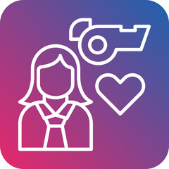 Life Coach Female Icon Style