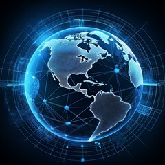 Blue global transportation technology interface