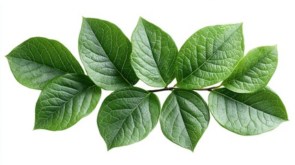 Fototapeta premium green sassafras leaves isolated on a transparent background high quality png