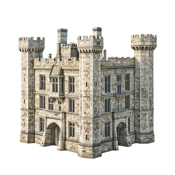 recommend clip art: Castle Mansion architecture isolated on transparent background