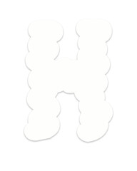 Cloud-Shaped Letter 'H'