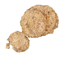 A pile of dirt with a brownish color