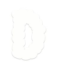 Cloud-Shaped Letter 'D'