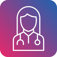 Obraz premium Medical Doctor Female Icon Style