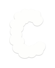 Cloud-Shaped Letter 'C'