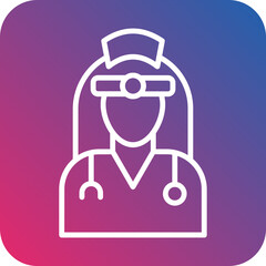 Fototapeta premium Ophthalmologist Female Icon Style