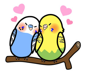 ハートと仲良しな小鳥たち