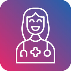 Female Doctor Icon Style