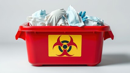 Proper Medical Waste Disposal - Red Biohazard Bin