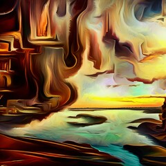 Surrealism Fantastical Landscapes Backgrounds
