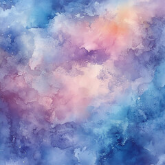 Fototapeta premium Soft Watercolor Texture, Artistic Abstract Background with Natural Color Blending