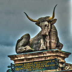 Ochse auf der Fleischbr&uuml;cke in N&uuml;rnberg