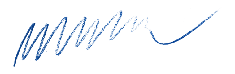 blue pencil strokes isolated on transparent background