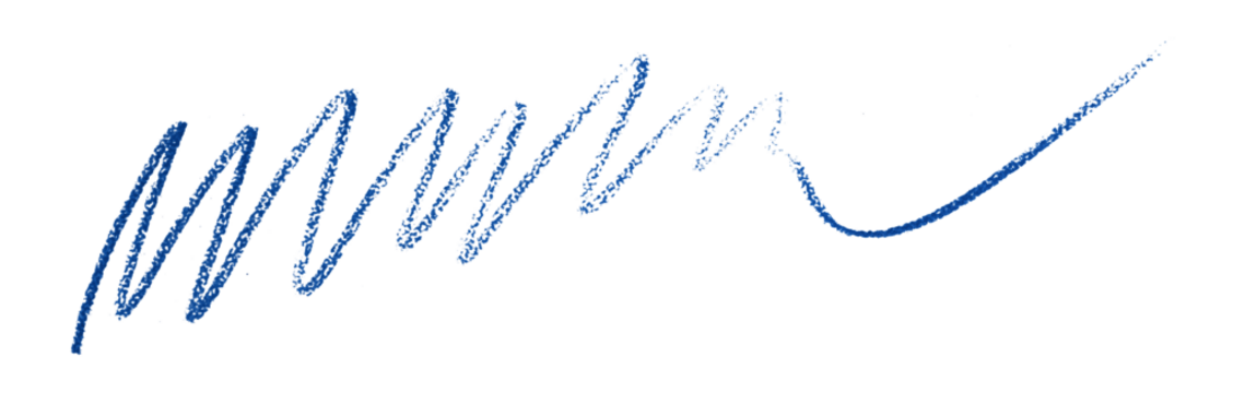 blue pencil strokes isolated on transparent background