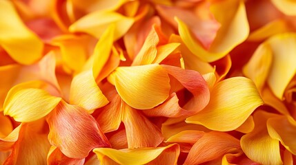 Obraz premium Golden Orange Rose Petals Close Up