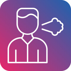 Shortness Of Breath Icon Style