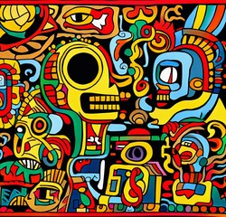 Psychedelic Neotribal Symbolic Artistic Abstract Overlays