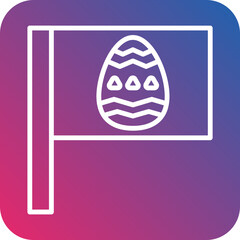 Easter Flag Icon Style