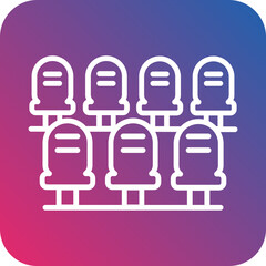 Stadium Seats Icon Style