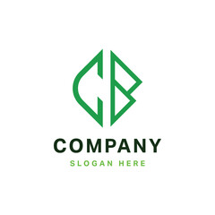 CB Initial natural vector logo template