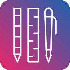 Stationary Items Icon Style