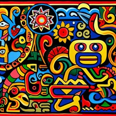 Psychedelic Neotribal Symbolic Artistic Abstract Overlays