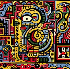 Psychedelic Neotribal Symbolic Artistic Abstract Overlays