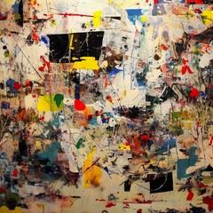Fototapeta premium Abstract Expressionism Colorful Chaos Backgrounds