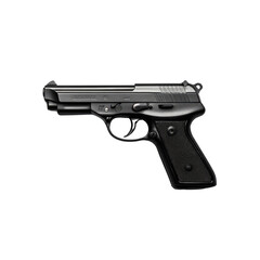 Pistol handgun weapon isolated on transparent background