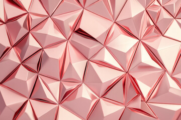 Shiny rose gold metallic geometric texture with modern design