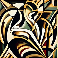 Cubism Geometric Patterns Abstract Overlays