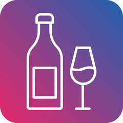 White Wine Icon Style
