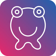 Knitted Frog Icon Style