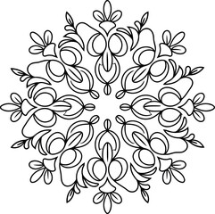 Fototapeta premium Symmetrical Design for Stress Relief Coloring