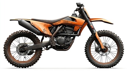 Fototapeta premium high resolution png of a rugged offroad bike on a transparent background ideal for adventure sports designs and outdoor themed digital projects