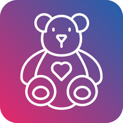 Stuffed Bear Icon Style