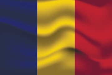 Flag of Romania. Romanian national symbol in official colors. Template icon. Abstract vector background.
