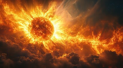 holographic solar flare in cosmic fireworks display