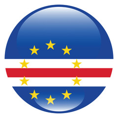 Cape Verde circle flag logo icon digital vector illustration