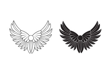 Obraz premium Eagle wings coloring page 