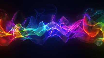Rainbow Wave Abstract Art: A Symphony of Colors